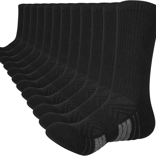 Mens Thermal Winter Athletic Breathable Socks - 6 Pairs