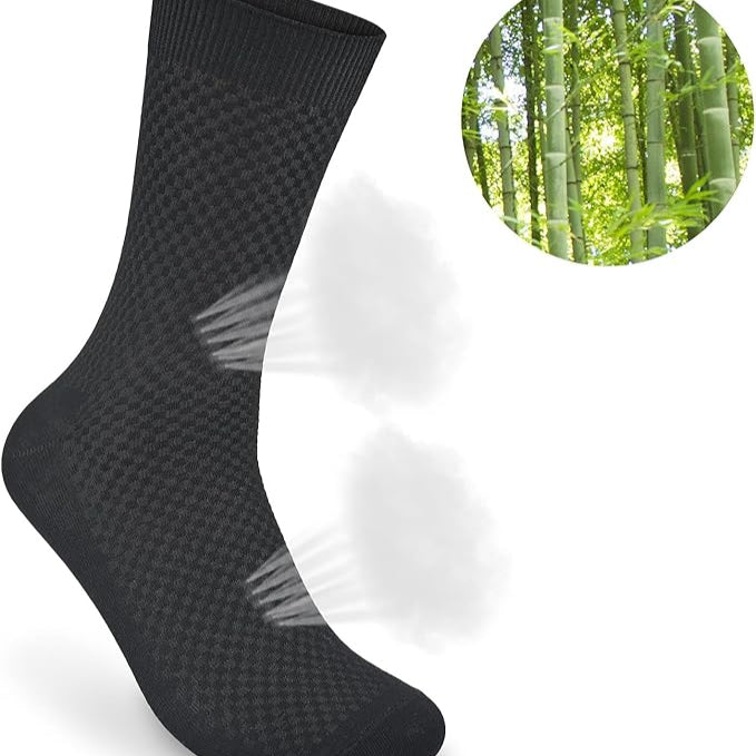 Mens Plain Black Thin Casual Cotton Rich Socks - 10 Pack